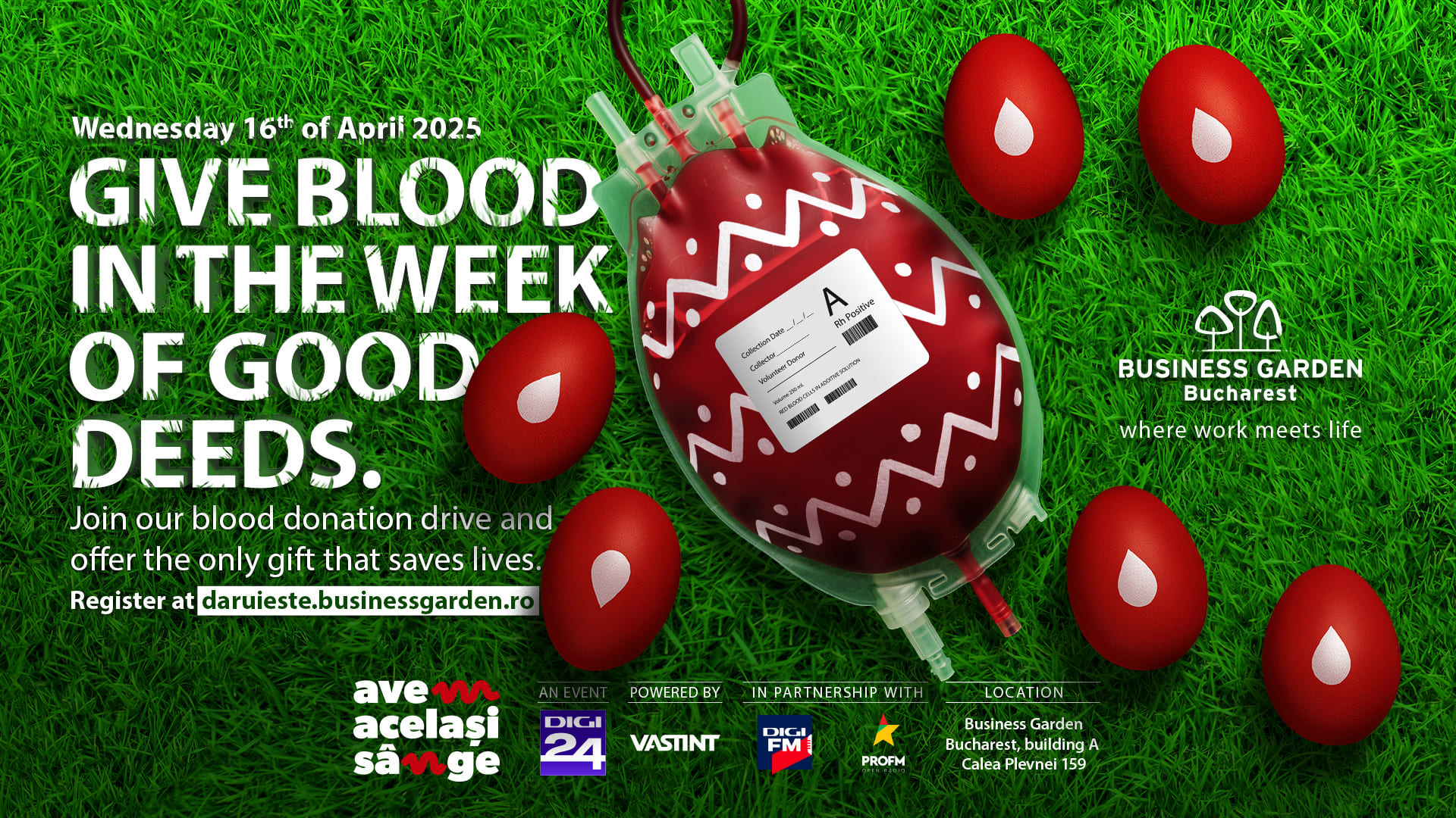 Blood Donation Campaign in Business Garden Bucharest